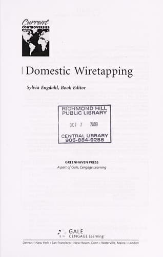 Tapa de Domestic wiretapping