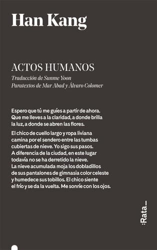 Tapa de Actos humanos