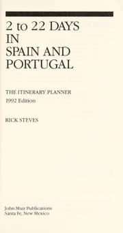 Tapa de Two to Twenty-Two Days in Spain and Portugal