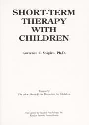 Tapa de Short-term therapy with children