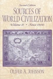 Tapa de Sources of World Civilization, Volume II