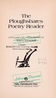 Tapa de The Ploughshares poetry reader