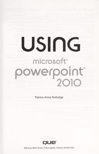 Tapa de Using Microsoft PowerPoint 2010