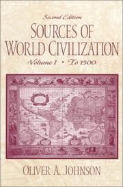 Tapa de Sources of World Civilization, Volume I