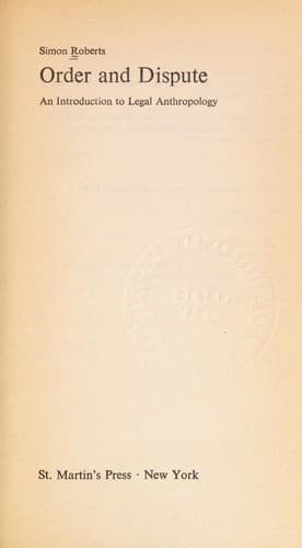 Tapa de Order and dispute