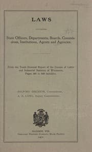 Tapa de Laws governing state officers, departments, boards, commissions, institutions, agents' and agencies