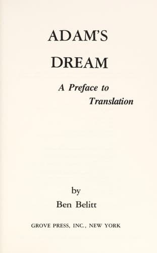 Tapa de Adam's dream