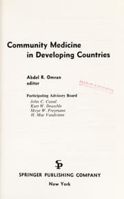 Tapa de Community medicine in developing countries