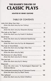 Tapa de The reader's theatre of classic plays