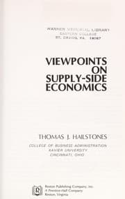 Tapa de Viewpoints on Supply Side Economics