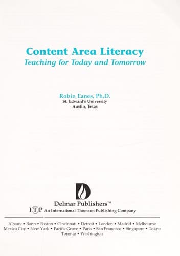 Tapa de Content Area Literacy