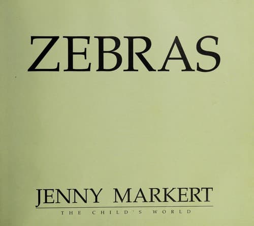 Tapa de Zebras