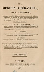 Tapa de De la médecine opératoire, ou des opérations de chirurgie qui se pratiquent le plus fréquemment ...