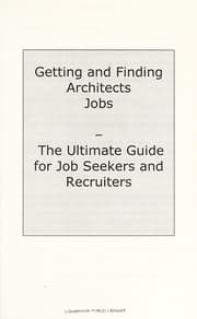 Tapa de Getting and finding architects jobs