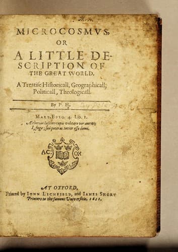 Tapa de Microcosmus, or A little description of the great world