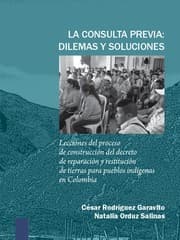 Tapa de La consulta previa : dilemas y soluciones : lecciones del proceso de construcción del decreto de reparación y restitución de tierras para pueblos indígenas en Colombia
