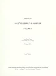 Tapa de Materials for advanced criminal evidence