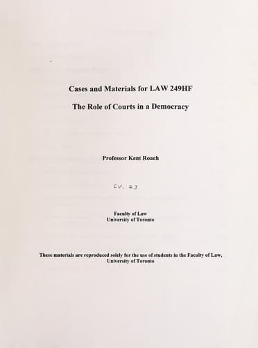 Tapa de Cases and materials for Law 249HF