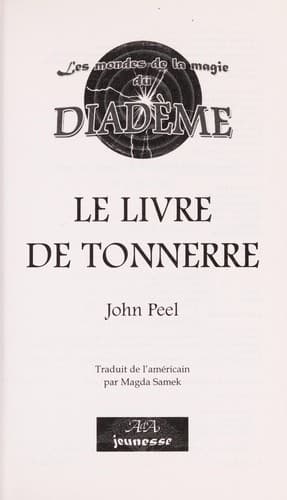 Tapa de Le livre de Tonnerre