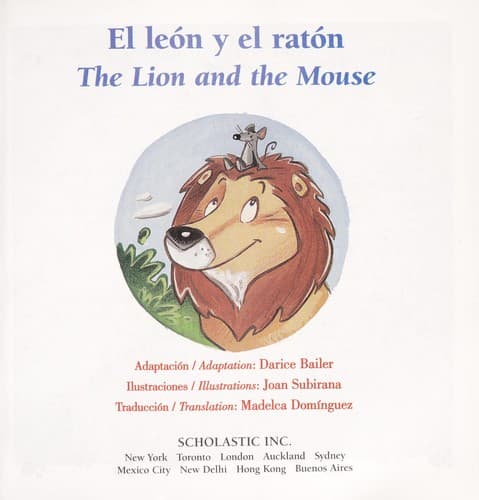 Tapa de El león y el ratón
