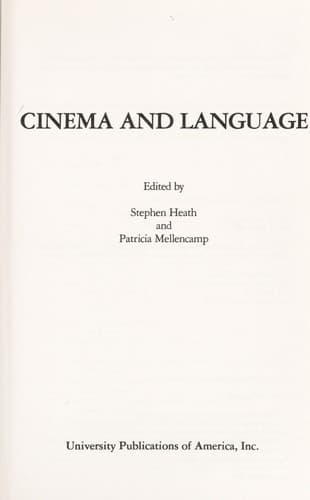 Tapa de Cinema and language