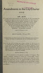 Tapa de Amendments to the city charter, 1912