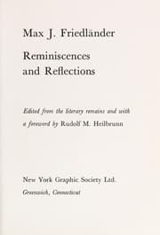 Tapa de Reminiscences and reflections