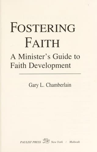 Tapa de Fostering faith