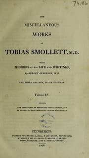 Tapa de The miscellaneous works of Tobias Smollett, M.D. with memoirs of his life and writings