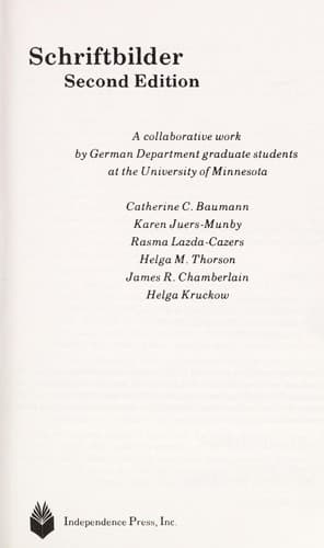 Tapa de Schriftbilder
