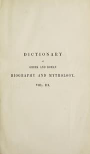 Tapa de Dictionary of Greek and Roman biography and mythology