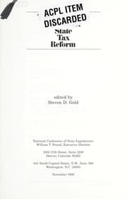 Tapa de Unfinished Agenda for State Tax Reform
