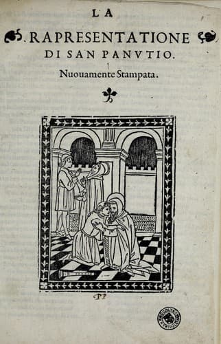 Tapa de La rapresentatione di San Panvtio