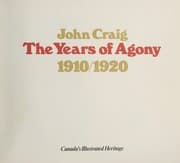 Tapa de The years of agony, 1910/1920