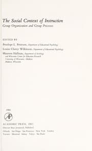 Tapa de The Social context of instruction