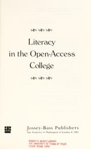 Tapa de Literacy in the open-access college