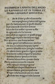 Tapa de Incomincia la festa dellangiolo Raphaello et di Tobbia