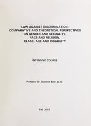 Tapa de Law against discrimination
