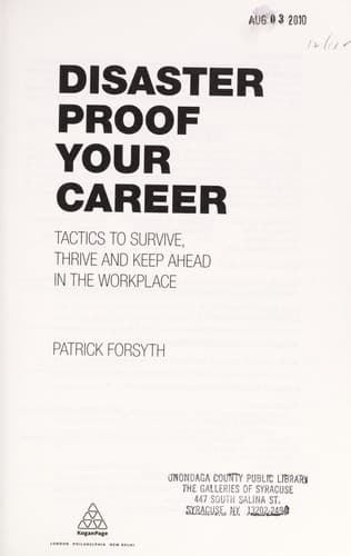 Tapa de Disaster proof your career