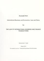 Tapa de Excerpts from International business and economics : law and policy