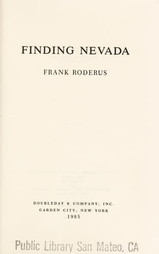Tapa de Finding Nevada