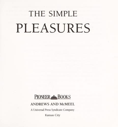 Tapa de The simple pleasures