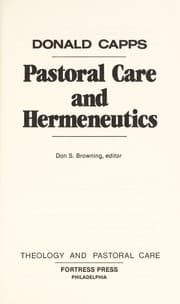 Tapa de Pastoral care and hermeneutics