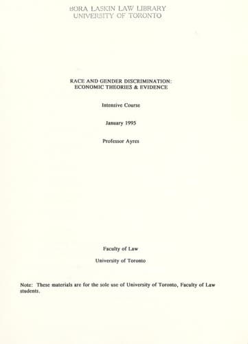 Tapa de Race and gender discrimination