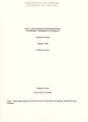 Tapa de Race and gender discrimination