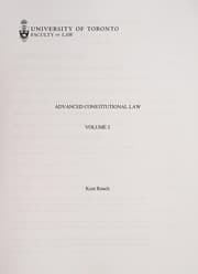 Tapa de Advanced constitutional law