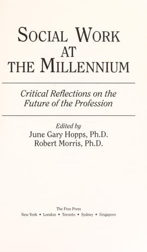 Tapa de Social work at the millennium