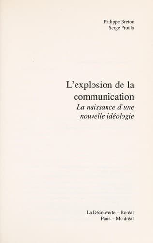 Tapa de L' explosion de la communication
