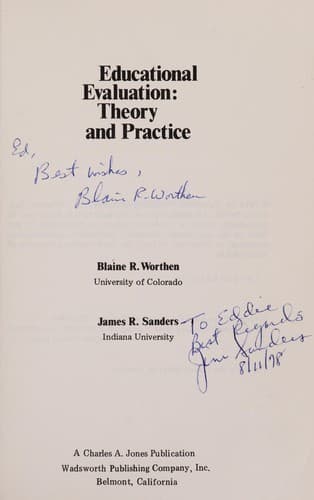 Tapa de Educational evaluation: theory and practice
