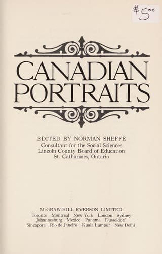 Tapa de Canadian portraits